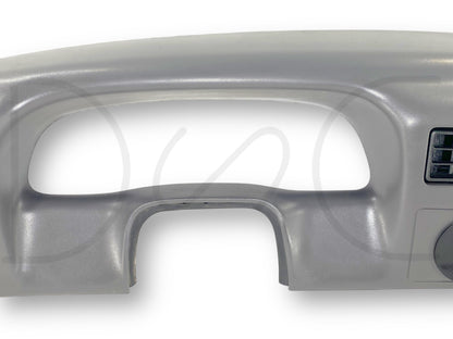 99-04 Ford F250 F350 Super Duty Dash Bezel Radio Cluster Trim Panel Gray *Blem*