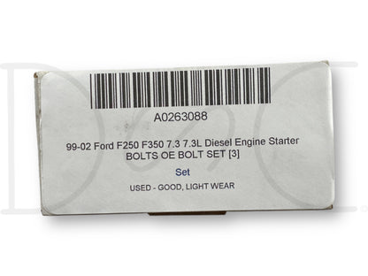 99-02 Ford F250 F350 7.3 7.3L Diesel Engine Starter Bolts OE Bolt Set [3]