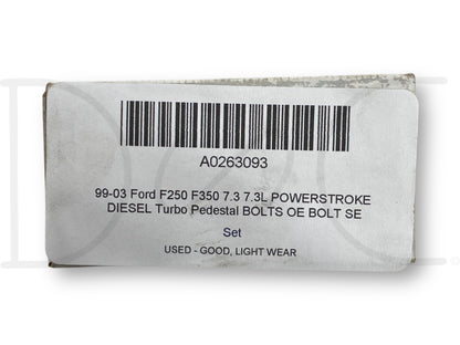 99-03 Ford F250 F350 7.3 7.3L Powerstroke Diesel Turbo Pedestal Bolts OE Bolt Se