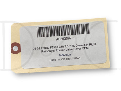 95-02 Ford F250 F350 7.3 7.3L Diesel RH Right Passenger Rocker Valve Cover OEM