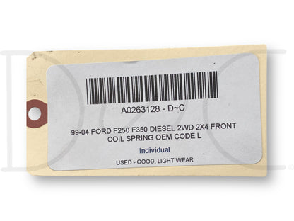 99-04 Ford F250 F350 Diesel 2WD 2X4 Front Coil Spring OEM Code L