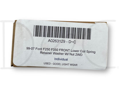 99-07 Ford F250 F350 Front Lower Coil Spring Retainer Washer W/ Nut 2WD