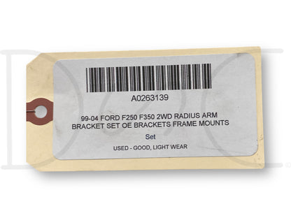 99-04 Ford F250 F350 2WD Radius Arm Bracket Set OE Brackets Frame Mounts