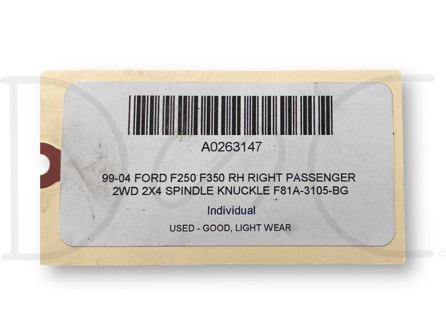 99-04 Ford F250 F350 RH Right Passenger 2WD 2X4 Spindle Knuckle F81A-3105-Bg