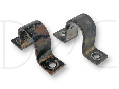 99-04 Ford F250 F350 2WD Front Axle Sway Bar Bushing Brackets Bracket Set OE