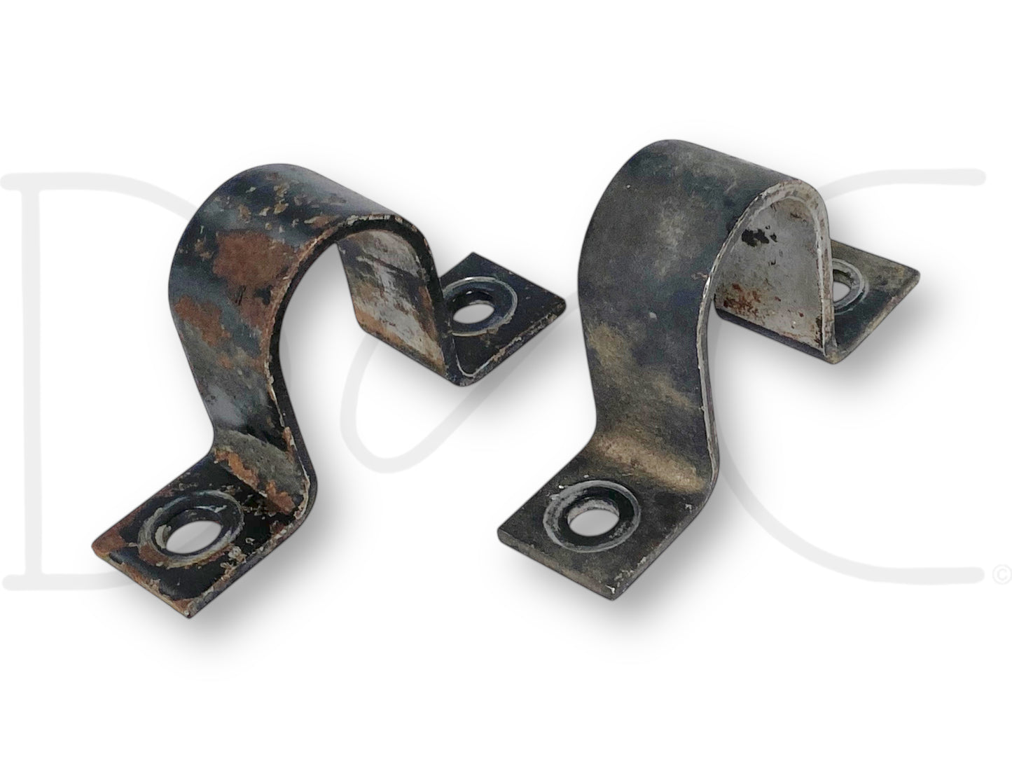 99-04 Ford F250 F350 2WD Front Axle Sway Bar Bushing Brackets Bracket Set OE