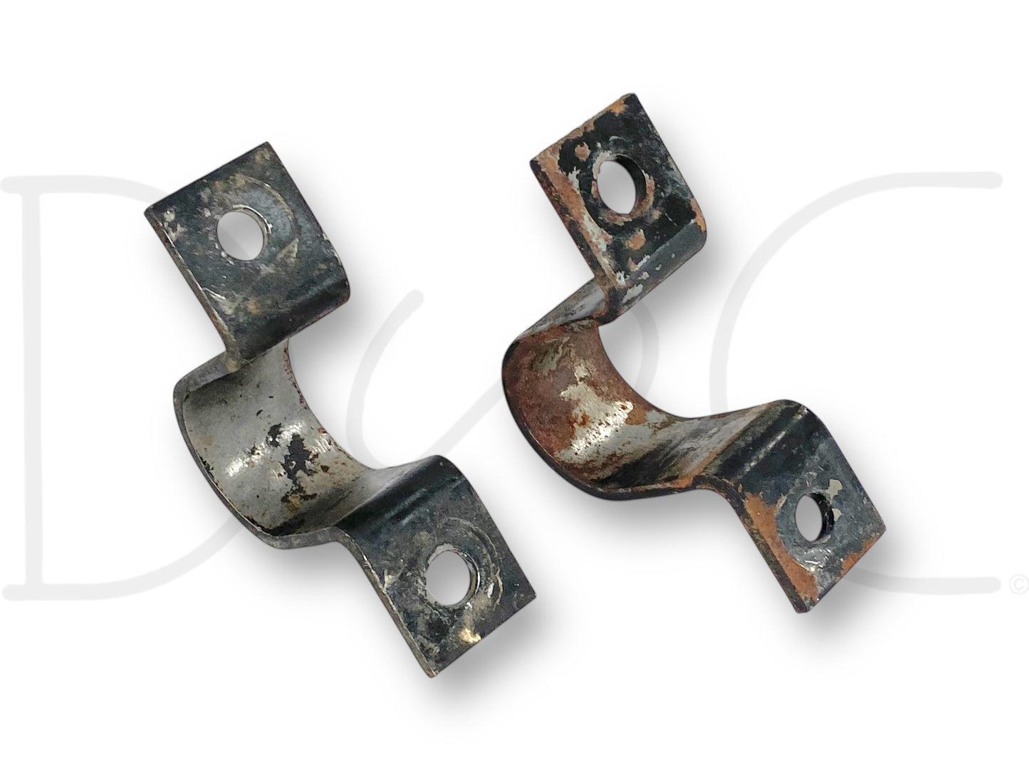 99-04 Ford F250 F350 2WD Front Axle Sway Bar Bushing Brackets Bracket Set OE