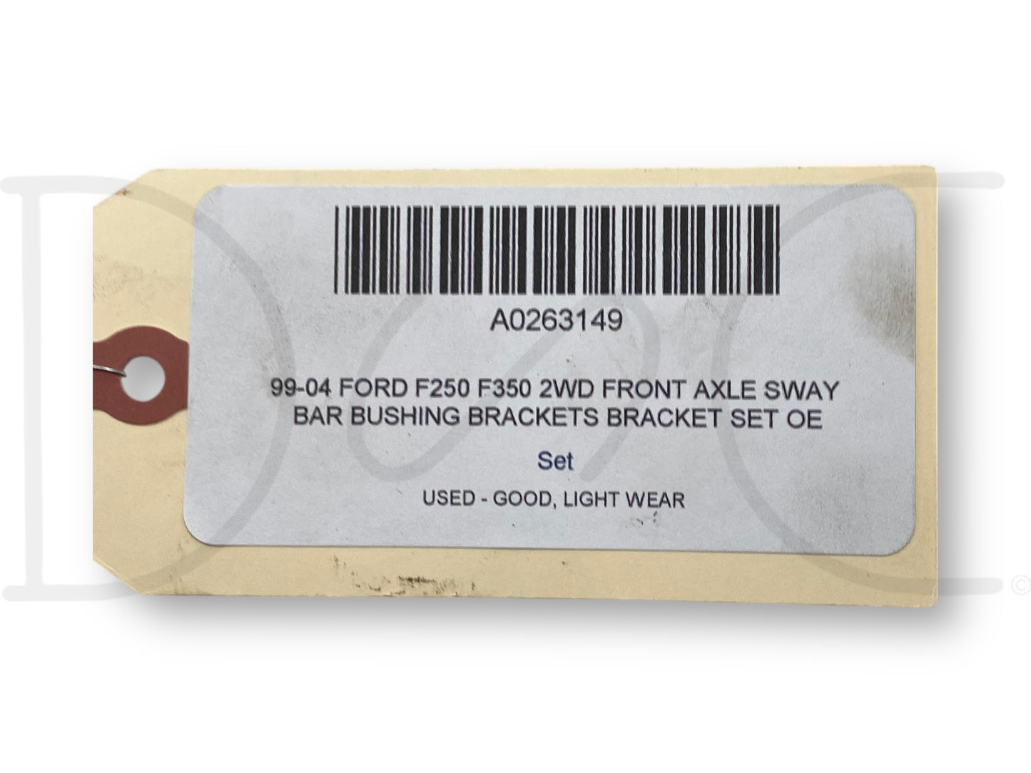 99-04 Ford F250 F350 2WD Front Axle Sway Bar Bushing Brackets Bracket Set OE