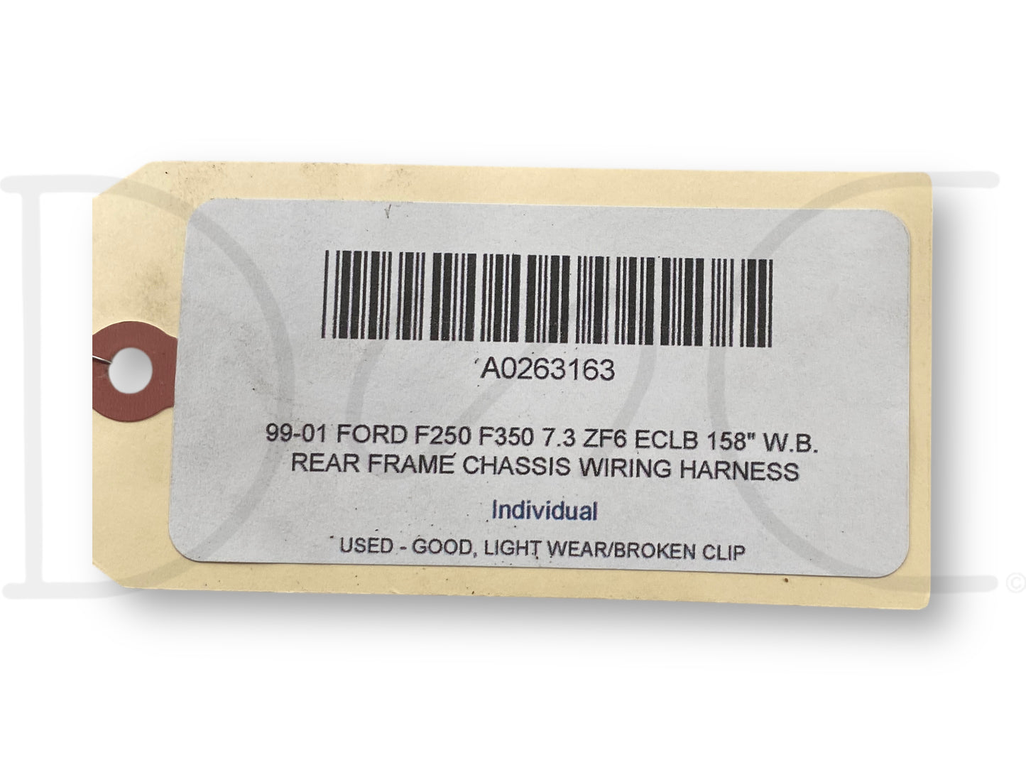 99-01 Ford F250 F350 7.3 ZF6 ECLB 158" W.B. Rear Frame Chassis Wiring Harness