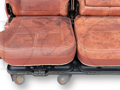 08-10 Ford F250 F350 Super Duty King Ranch Crew Cab Leather Rear Back Bench Seat