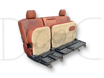 08-10 Ford F250 F350 Super Duty King Ranch Crew Cab Leather Rear Back Bench Seat