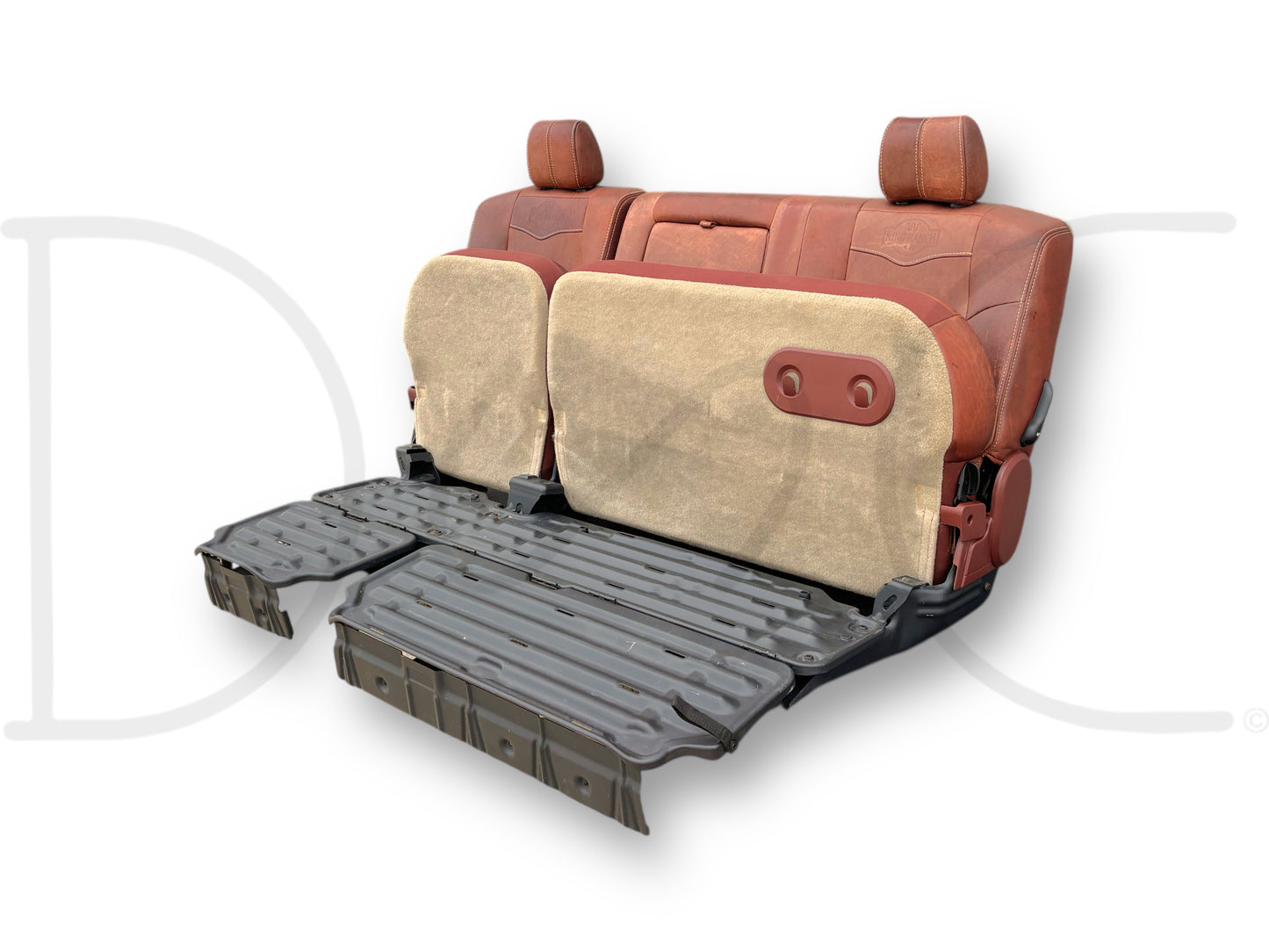 08-10 Ford F250 F350 Super Duty King Ranch Crew Cab Leather Rear Back Bench Seat
