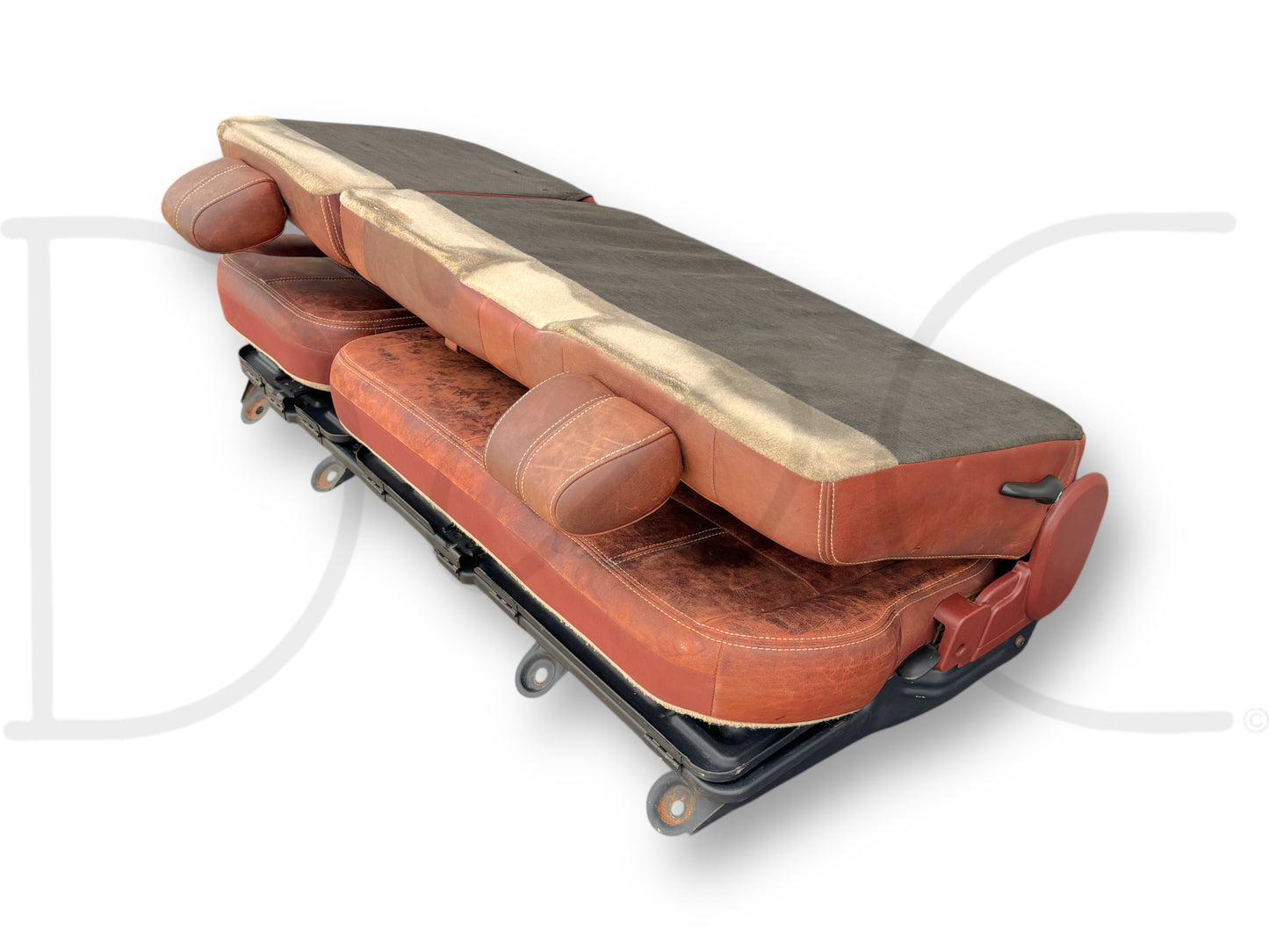 08-10 Ford F250 F350 Super Duty King Ranch Crew Cab Leather Rear Back Bench Seat