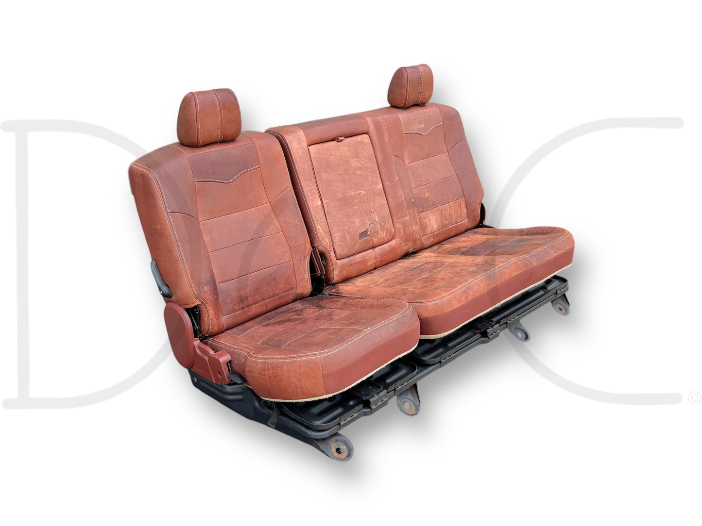 08-10 Ford F250 F350 Super Duty King Ranch Crew Cab Leather Rear Back Bench Seat