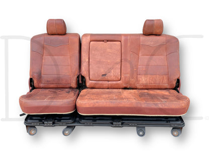 08-10 Ford F250 F350 Super Duty King Ranch Crew Cab Leather Rear Back Bench Seat