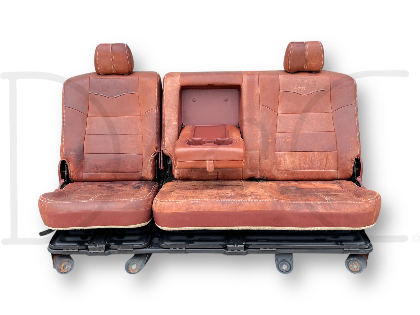 08-10 Ford F250 F350 Super Duty King Ranch Crew Cab Leather Rear Back Bench Seat