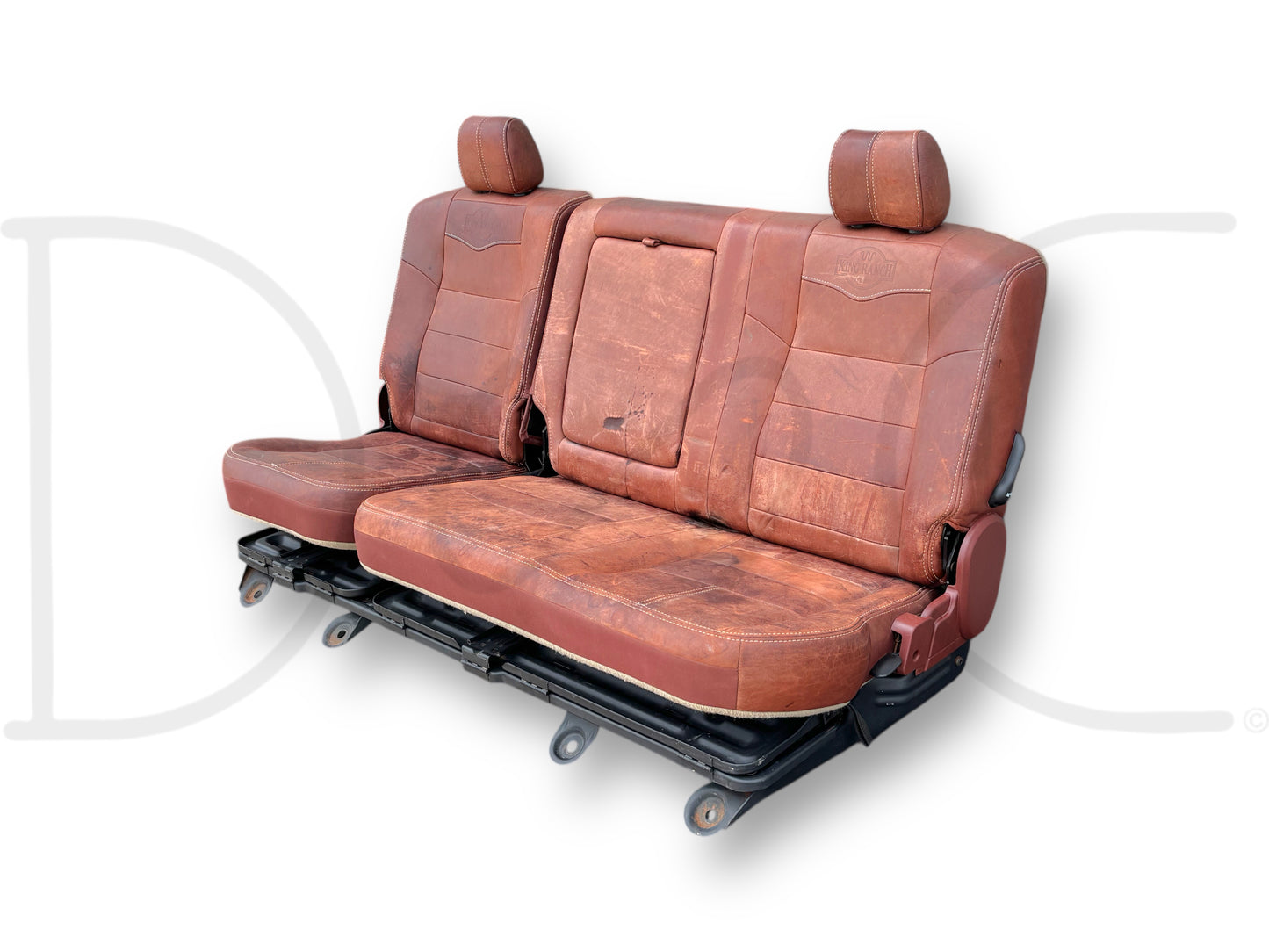 08-10 Ford F250 F350 Super Duty King Ranch Crew Cab Leather Rear Back Bench Seat