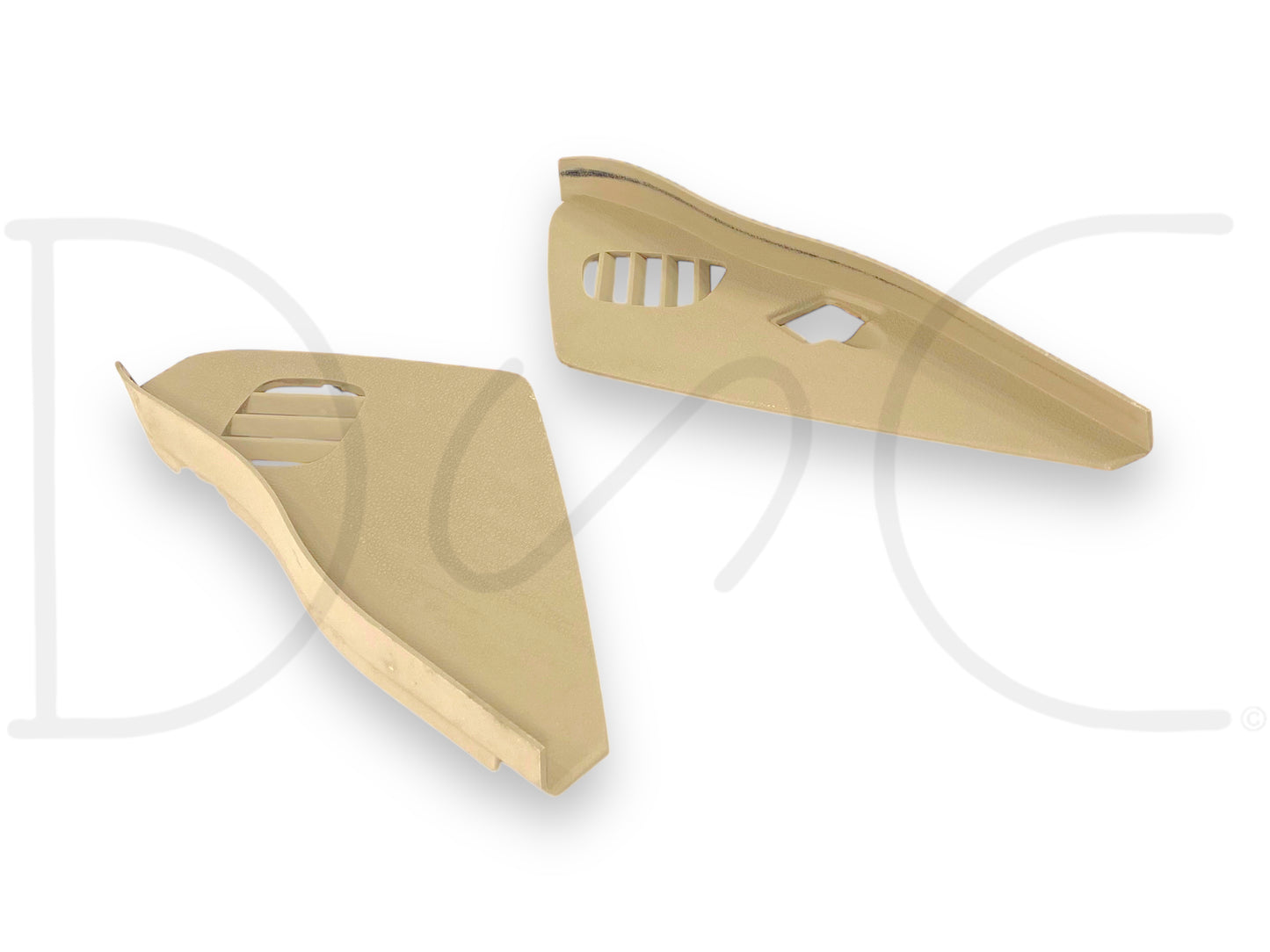 08-10 Ford F250 F350 LH RH Dash End Side Defrost Vent Trim Set Camel Tan OE