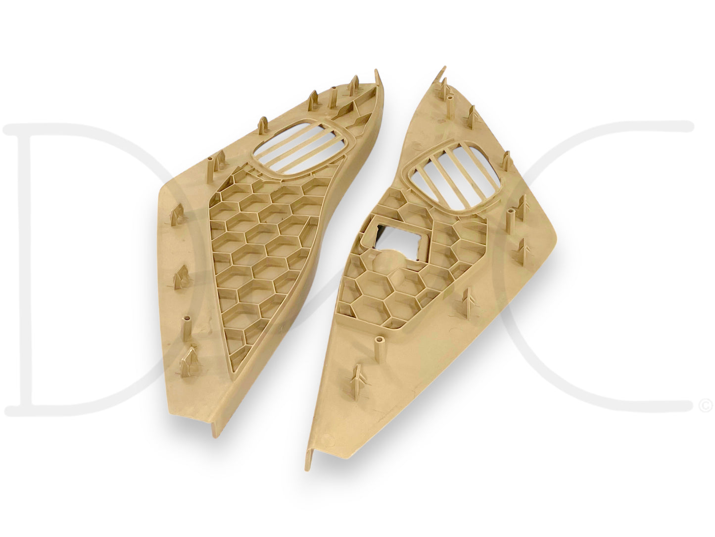 08-10 Ford F250 F350 LH RH Dash End Side Defrost Vent Trim Set Camel Tan OE