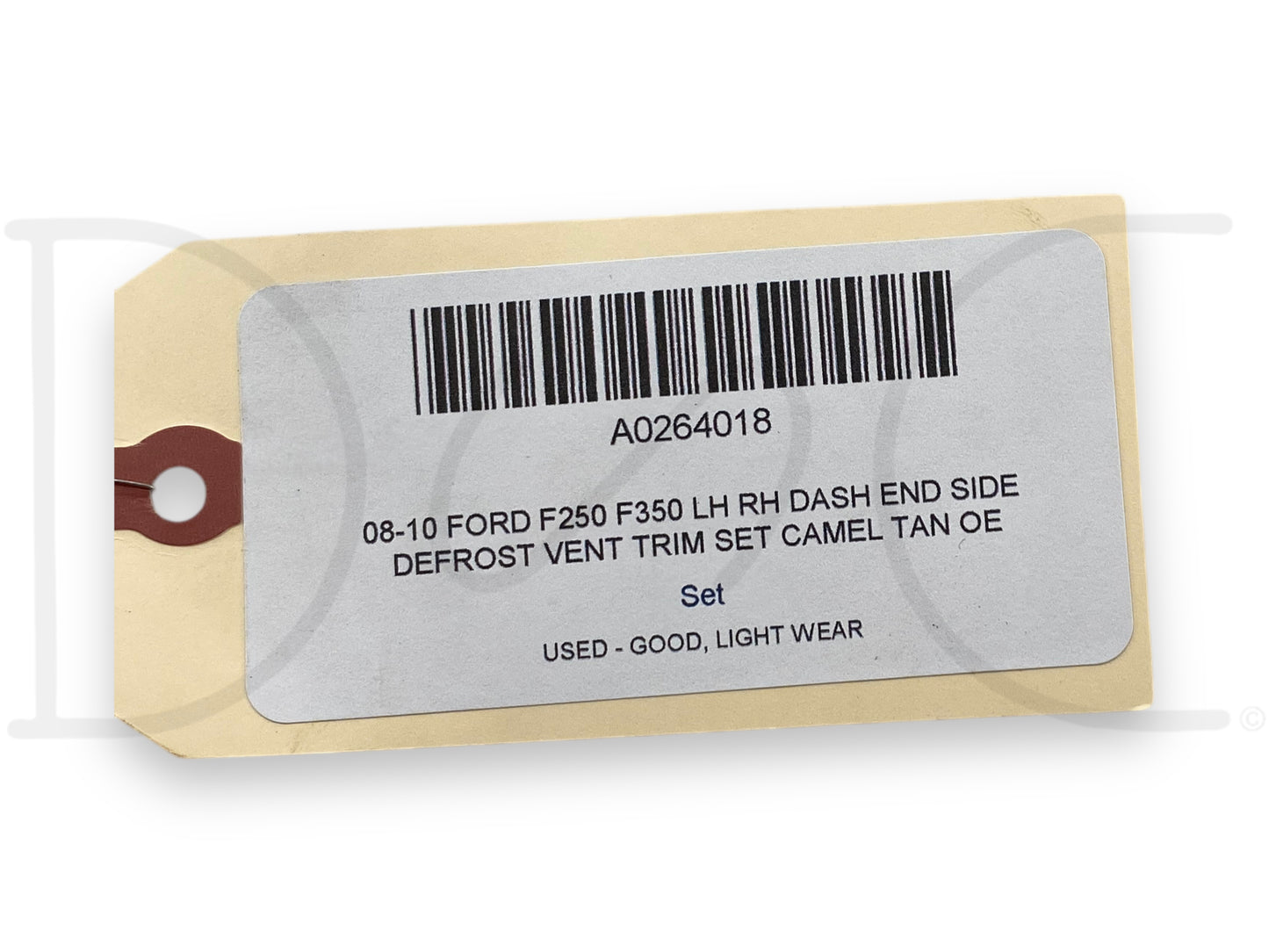 08-10 Ford F250 F350 LH RH Dash End Side Defrost Vent Trim Set Camel Tan OE