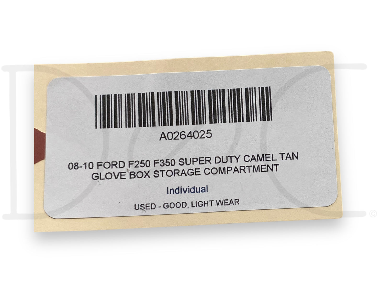 08-10 Ford F250 F350 Super Duty Camel Tan Glove Box Storage Compartment