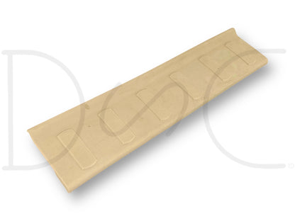08-10 Ford F250 F350 LH Left Driver Rear Rocker Sill Trim Panel Camel Tan OE, used with light wear, compatible with 2008-2010 Ford F-250, F-350, F-450, and F-550 Super Duty trucks, camel tan finish designed for durability and OEM fitment.