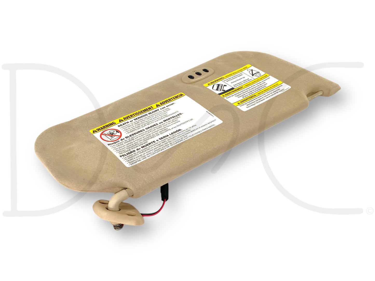 08-10 Ford F250 F350 LH Left Driver Sun Visor Tan W/ Mirror & Homelink Buttons
