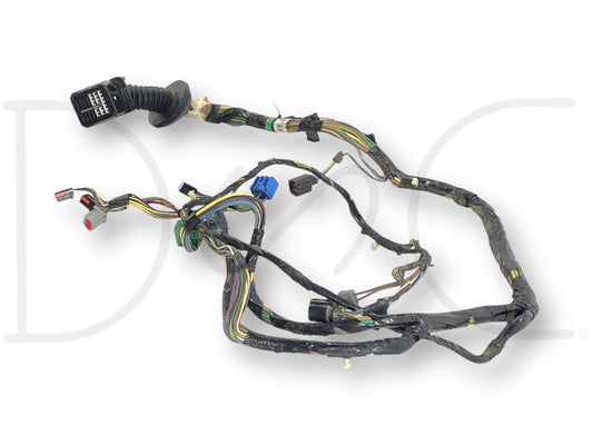 08-10 Ford F250 F350 LH Left Front Driver Door Wiring Harness 8C3T-14631-P2609 showing used good condition with light wear and a cracked release clip handle, compatible with 2008-2010 Ford F-250, F-350, F-450, and F-550 Super Duty trucks.