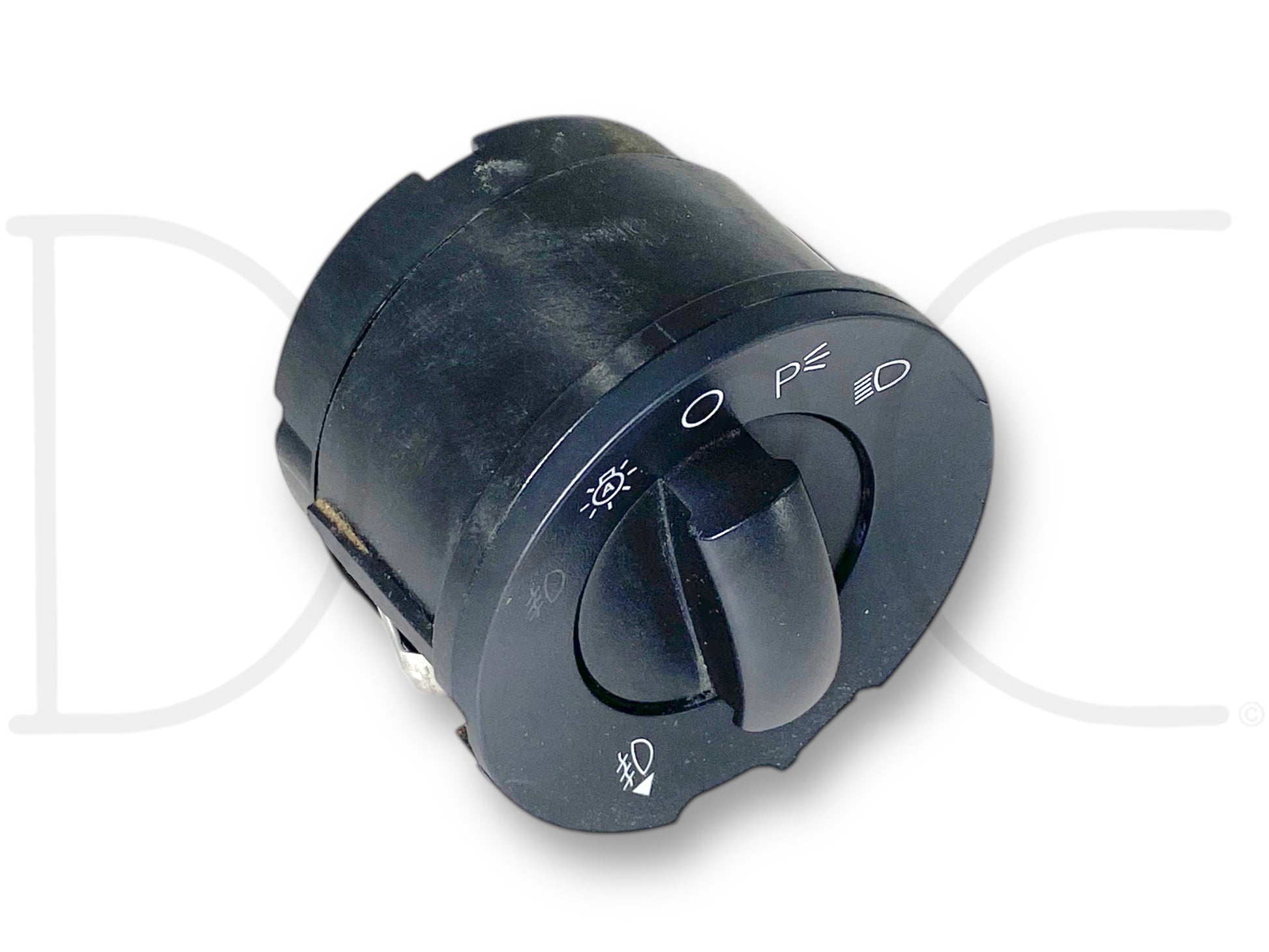 08-10 Ford F250 F350 Super Duty Headlight Switch Fog Lights Auto 7C3T-13D061-Cc, used with blemished condition and cracks around bezel edge, tested working, fits 2008-2010 F-250, F-350, F-450, and F-550 Super Duty trucks, compatible with 6.4L Powerstroke models.