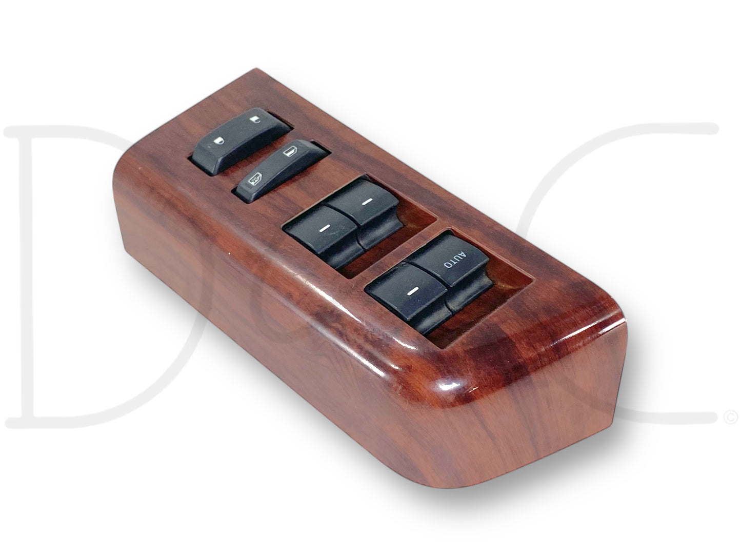 08-10 Ford F250 F350 LH Left Driver Front Power Window Lock Switch Panel Wood
