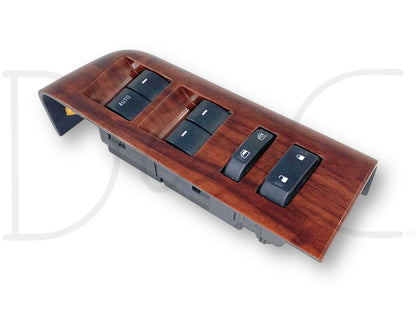 08-10 Ford F250 F350 LH Left Driver Front Power Window Lock Switch Panel Wood