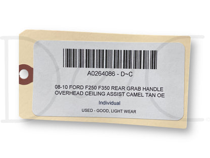 08-10 Ford F250 F350 Rear Grab Handle Overhead Ceiling Assist Camel Tan OE