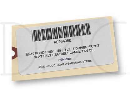08-10 Ford F250 F350 LH Left Driver Front Seat Belt Seatbelt Camel Tan OE