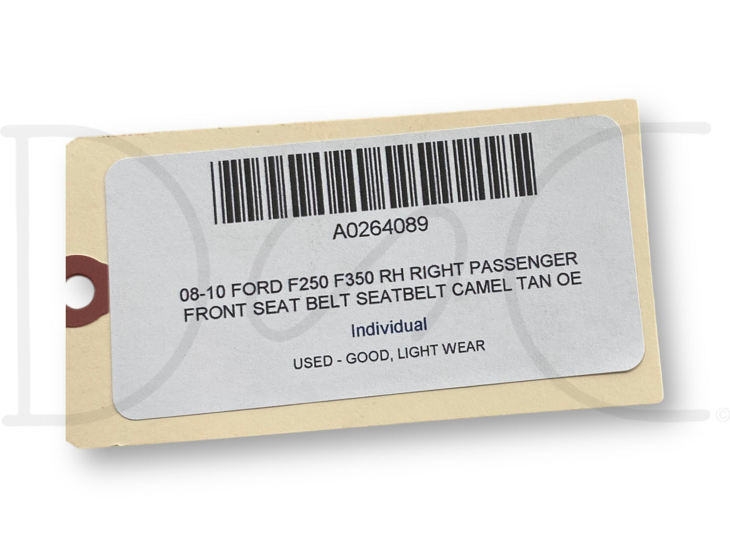 08-10 Ford F250 F350 RH Right Passenger Front Seat Belt Seatbelt Camel Tan OE