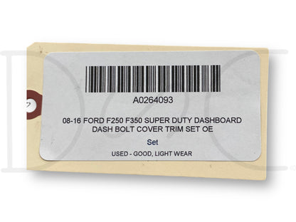08-16 Ford F250 F350 Super Duty Dashboard Dash Bolt Cover Trim Set OE