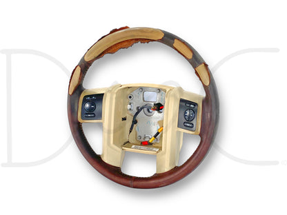 08-10 Ford F250 F350 King Ranch Steering Wheel W/ Cruise Audio Temp Fan *Blem*