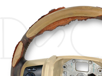 08-10 Ford F250 F350 King Ranch Steering Wheel W/ Cruise Audio Temp Fan *Blem*