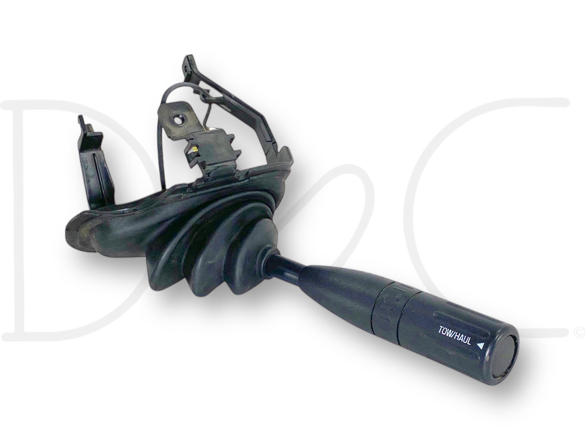 08-10 Ford F250 F350 Auto Trans Column Gear Shifter Shift Handle Lever Tow/Haul, used with light wear and tear on rubber boot, removed from 2008 Ford F-250 King Ranch 6.4L Powerstroke diesel 5R110 automatic transmission, compatible with 2008-2010 F-250, F-350, F-450, F-550 models.
