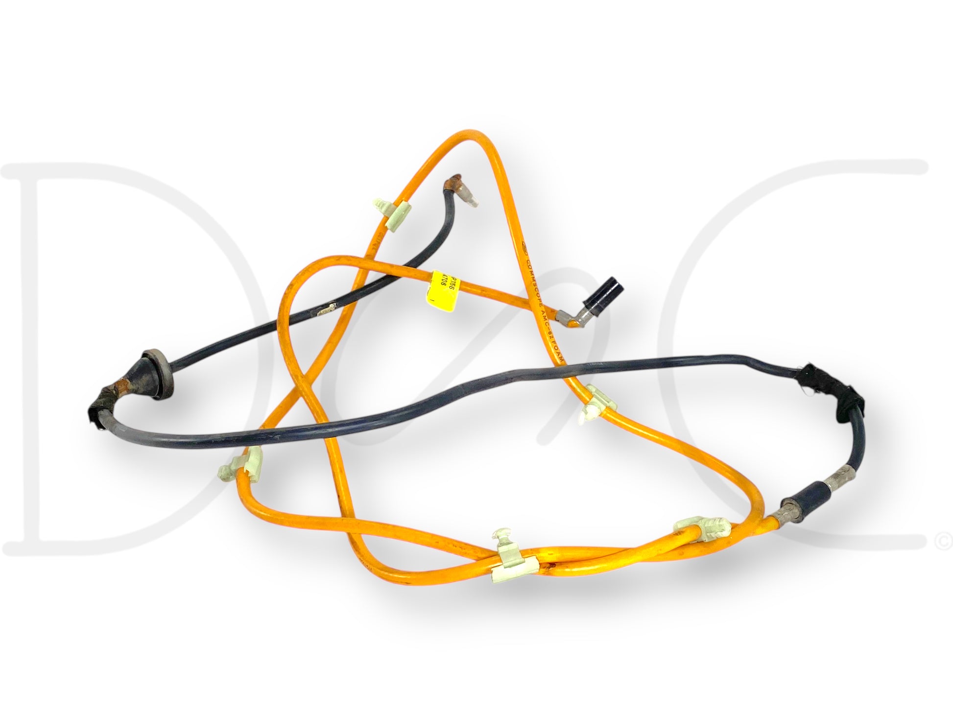 08-10 Ford F250 F350 Radio Antenna Cable Coax AM / FM OEM 7C3T-18812-AC in used good condition with light wear, compatible with 2008-2010 Ford F-250, F-350, F-450, and F-550 Super Duty trucks, featuring durable wiring with connectors and clips.