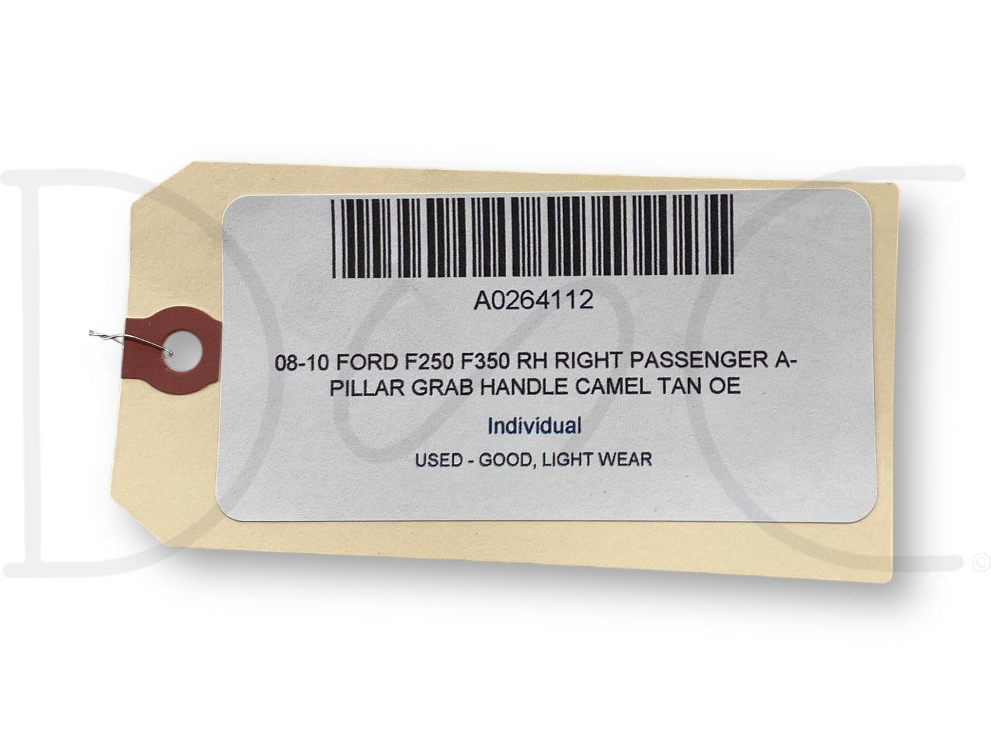 08-10 Ford F250 F350 RH Right Passenger A-Pillar Grab Handle Camel Tan OE