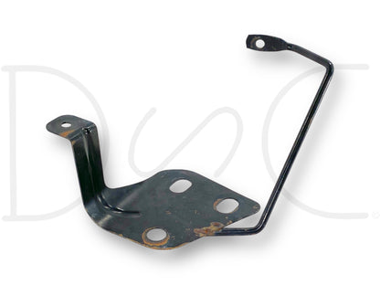 08-10 Ford F250 F350 6.4 6.4L Diesel Intake Air Cleaner Filter Mount 7C349647D made of metal with black coating showing light wear and minor surface rust, designed for securing the air cleaner filter on 2008-2010 Ford Super Duty diesel trucks.