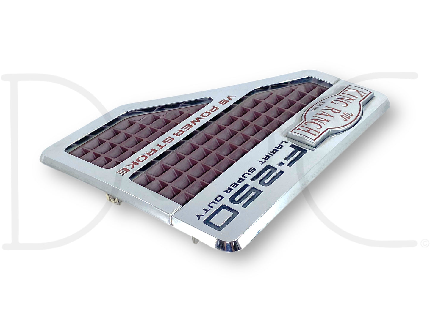 08-10 F250 F-250 King Ranch LH Left Driver Super Duty Fender Badge Emblem Plate