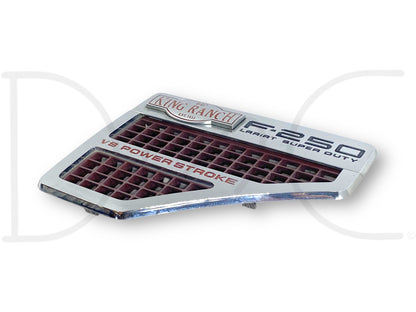 08-10 F250 F-250 King Ranch RH Right Pass. Super Duty Fender Badge Emblem Plate