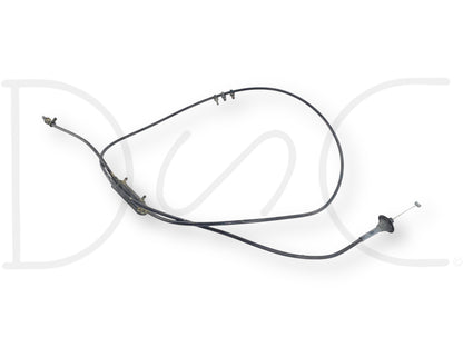 08-10 Ford F250 F350 Hood Latch Primary Main Release Cable To Cab OE, used condition with light wear, compatible with 2008-2010 Ford F-250, F-350, F-450, and F-550 trucks, durable cable designed for Super Duty hood latch release functions.