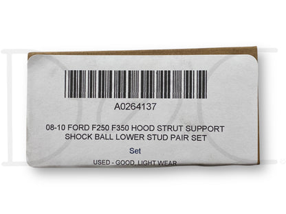 08-10 Ford F250 F350 Hood Strut Support Shock Ball Lower Stud Pair Set