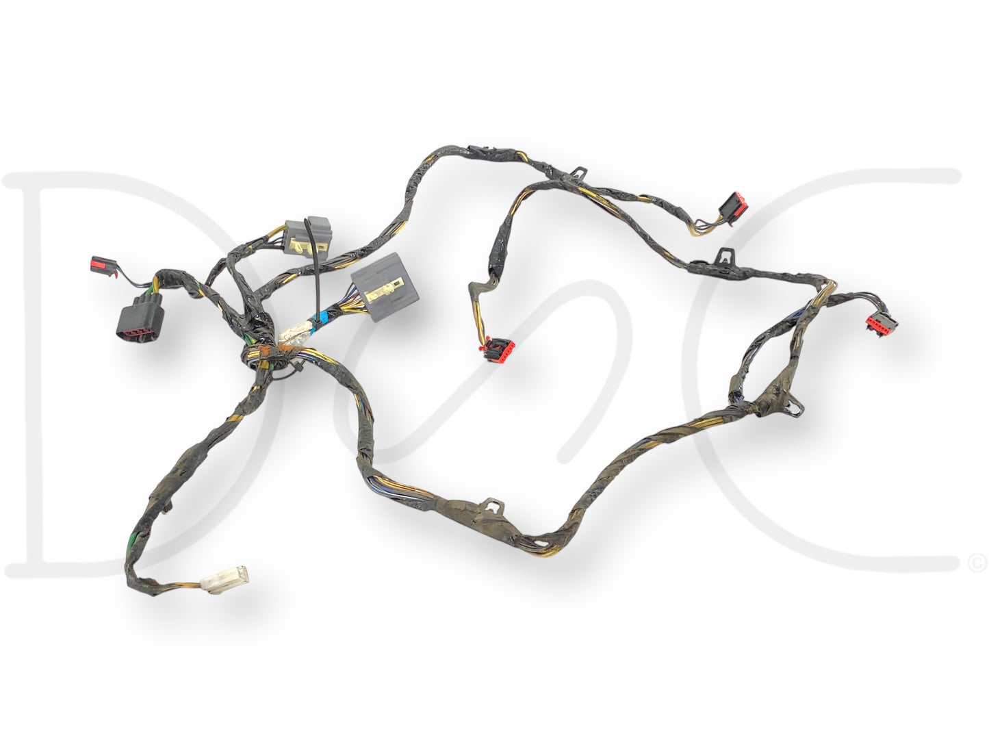08-10 Ford F250 F350 HVAC Air Auto Climate Control Heater Box Wire Harness OEM, used in good condition with light wear, compatible with 2008-2010 F-250, F-350, F-450, and F-550 trucks, featuring multiple connectors and protective insulation for reliable electrical connections.