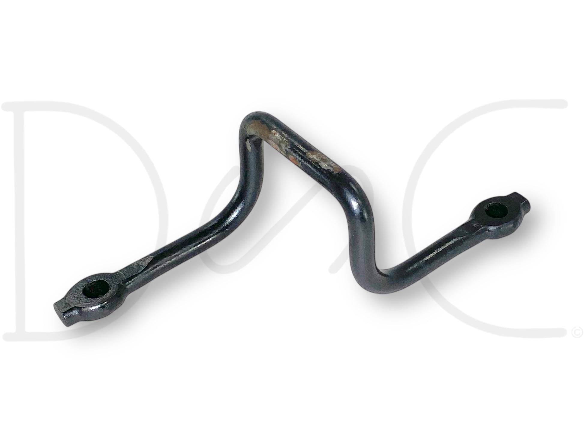 08-10 Ford F250 F350 Front Hood Latch Catch Striker Bar Hook OEM, used condition with light wear, black metal component removed from a 2008 Ford F-250 King Ranch 6.4L Powerstroke Super Duty truck, designed to fit 2008-2010 F-250, F-350, F-450, and F-550 models.