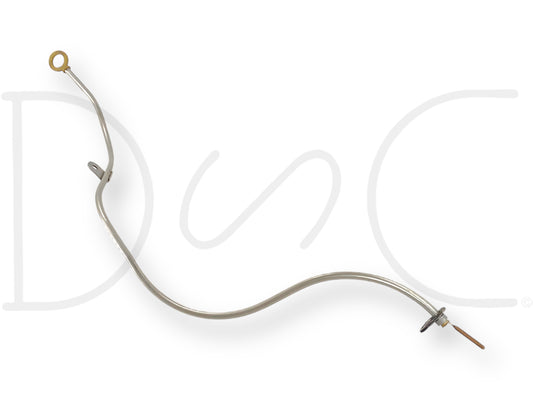 08-10 Ford F250 F350 6.4 6.4L Diesel Oil Level Dipstick & Guide Tube Dip Stick, used condition with light wear, designed for 2008-2010 Ford F-250, F-350, F-450, F-550 Super Duty trucks with 6.4L Powerstroke diesel engine, featuring authentic OE quality and fitment.
