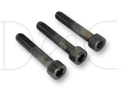 08-10 Ford 6.4 6.4L Diesel Hpfp High Pressure Fuel Injection Pump Bolt Set consisting of three used bolts with light wear, designed for secure mounting on 2008-2010 F-250, F-350, F-450, and F-550 diesel engines.