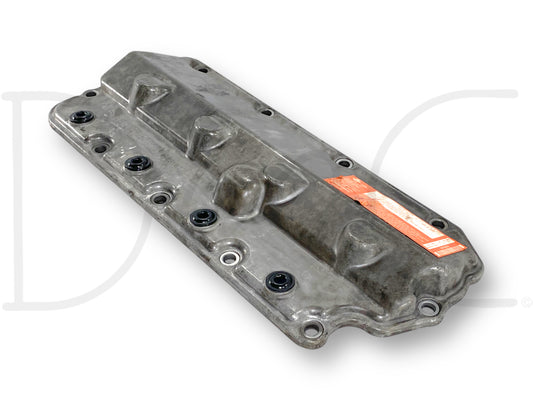 08-10 Ford F250 F350 6.4 6.4L Diesel LH Left Driver Engine Valve Cover 1848318C2, used condition with light wear, compatible with 2008-2010 Ford F-250, F-350, F-450, F-550 Super Duty models, genuine OE diesel engine part designed for reliability and fitment.